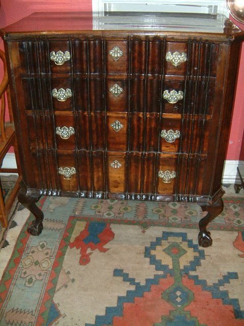 European 18th Century Chest on Cabriol Legs
