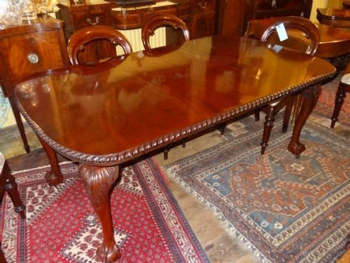 Victorian Mahogany Chippendale Revival Extending Dining Table