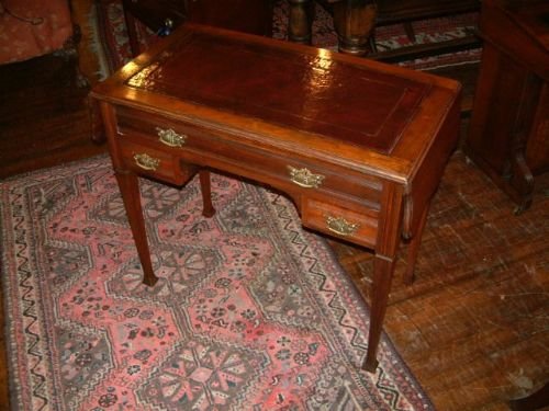 Edwardian Walnut Drop Flap Writing Table