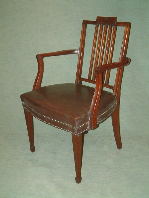 Set of 8 (6+2) Victorian Mahogany Heppelwhite Revival Dining Chairs