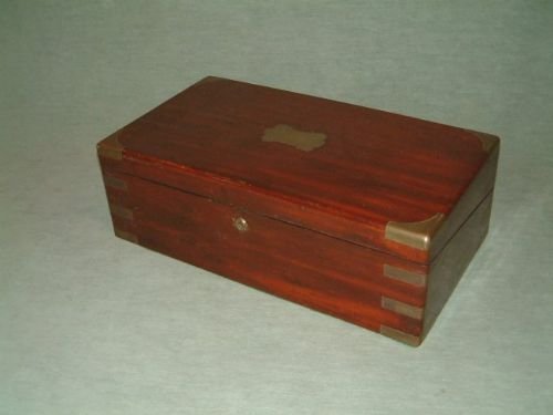 Victorian Mahogany Brass Bound Writing Slope