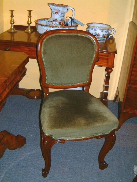 Good Set of 6 Victorian Mahogany Cabriol Leg Dining Chairs