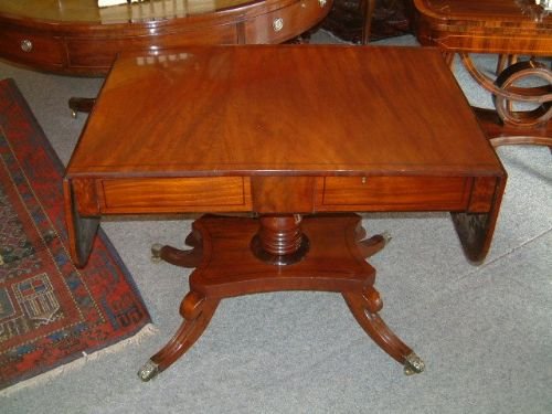 William 1vth Mahogany Sofa Table with Ebony Inlay