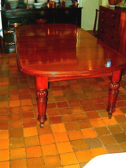 Victorian Mahogany Wind Out Extending Dining Table with 2 Leaves