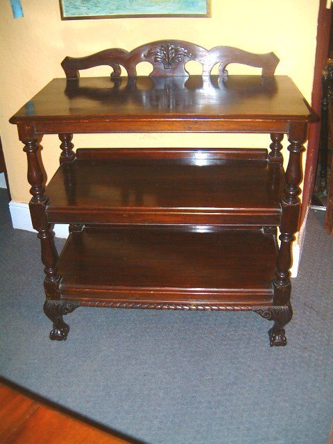 Victorian Mahogany 3 Tier Buffet Table