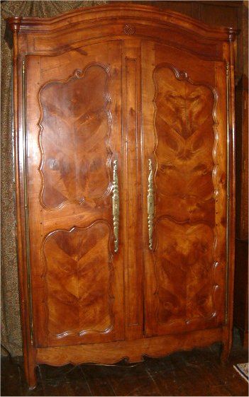 French Provincial Cherrywood Armoire 19th Century