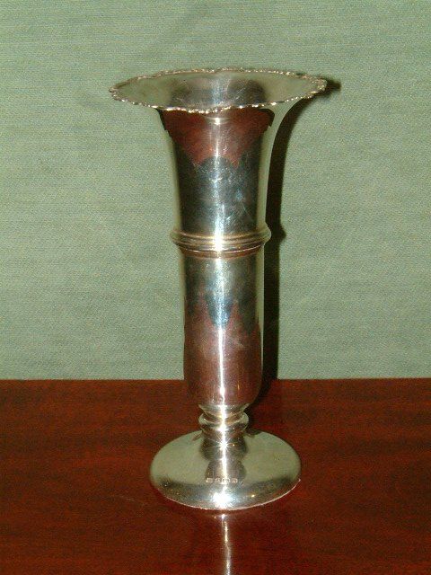 Hallmarked Silver Vase. Birmingham C.1925