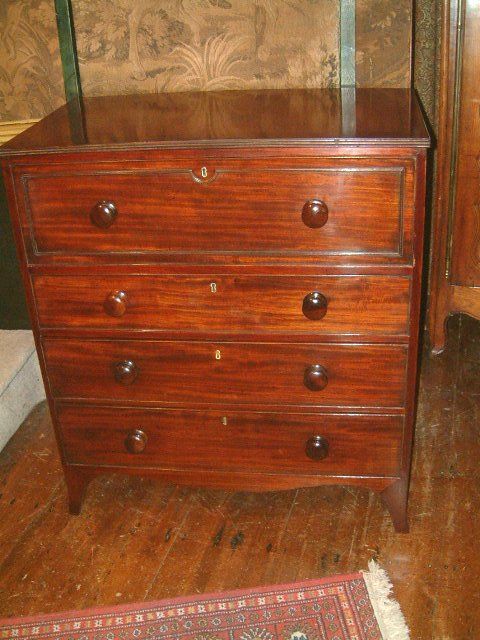 William Ivth Mahogany Secretaire Chest