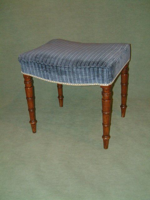 Regency Period Mahogany Upholstered Stool