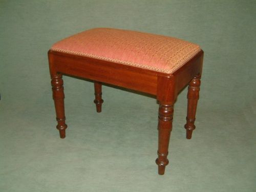 Mahogany Upholstered Stool C.1820