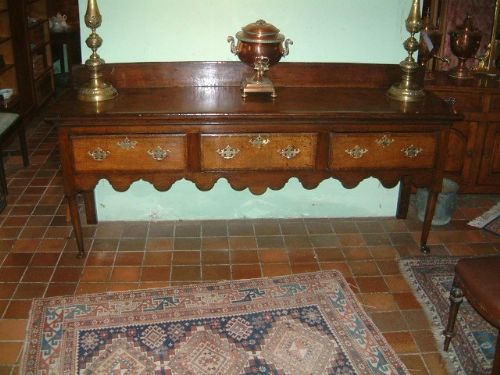 18th Century Oak Crossbanded Dresser Possibly from Shropshire