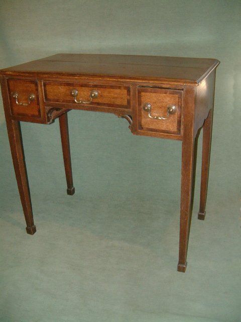18th Century Oak & Crossbanded Lowboy