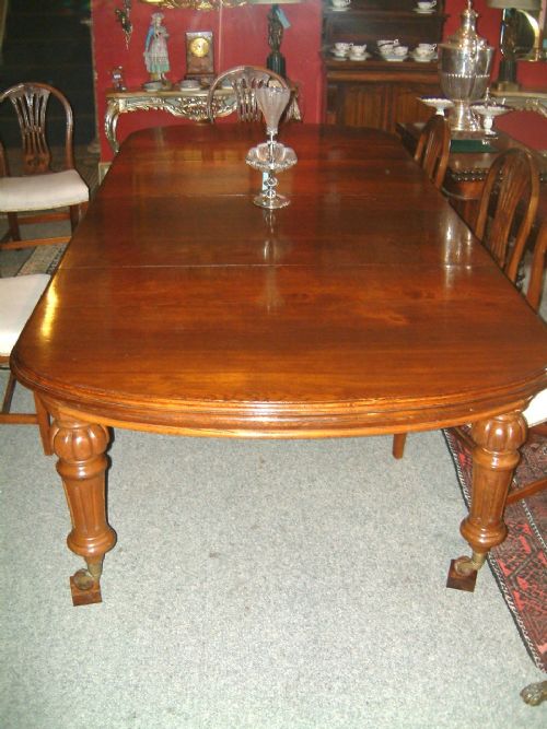 Victorian Oak Windout Extending Dining Table