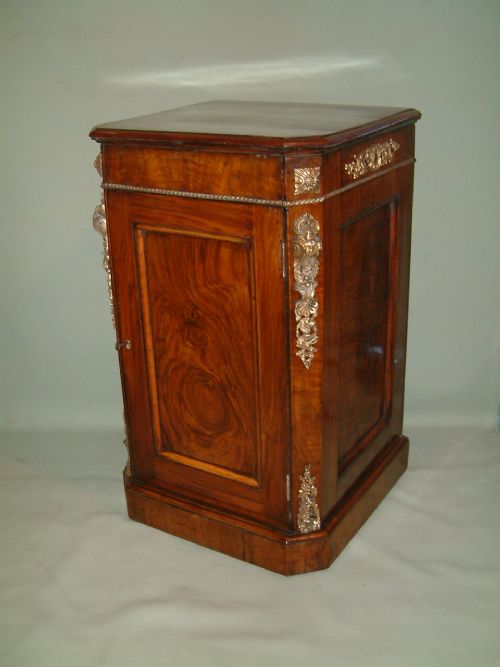 19thc French Walnut Cabinet with Ormolu Mounts
