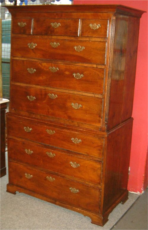 Mid 18th Century Solid Walnut Chest on Chest Tallboy C.1750