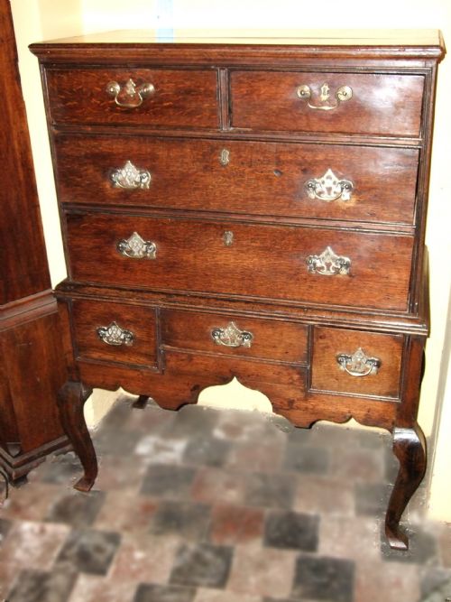 Early 18th Century Oak Chest on Stand