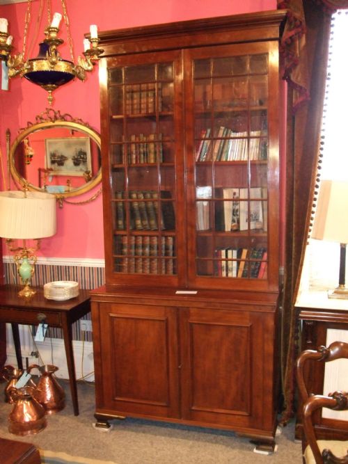 Mid 19th Century Mahogany Glazed Bookcase
