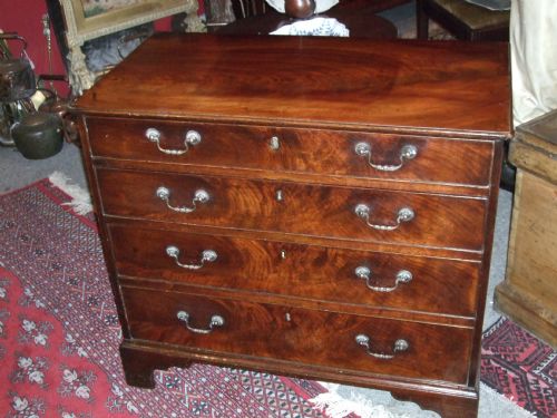 Nice Small Size George 3rd Flame Mahogany Chest of Drawers