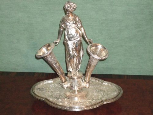 Victorian Silver Plated Epergne Table Centre by Elkington