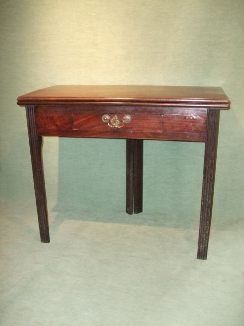 18thc Mahogany Tea Table with Drawer