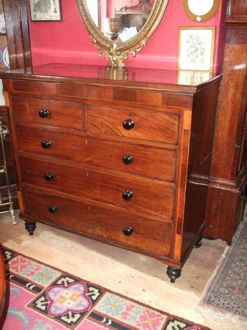 Regency Mahogany Chest of Drawers with Crossbanding