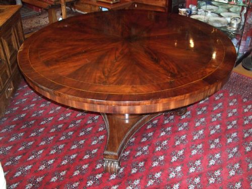 William Ivth Circular Mahogany Pedestal Dining Table