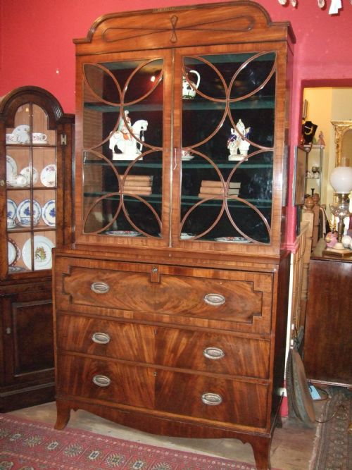Superb Regency Period Mahogany Secretaire Bookcase. C.1820