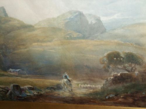WYCLIFFE EGGINTON 18751951DRIVING HOME THE SHEEPWATERCOLOUR 47 X 36 OVERALL SIZE - ADDITIONAL PHOTO 2