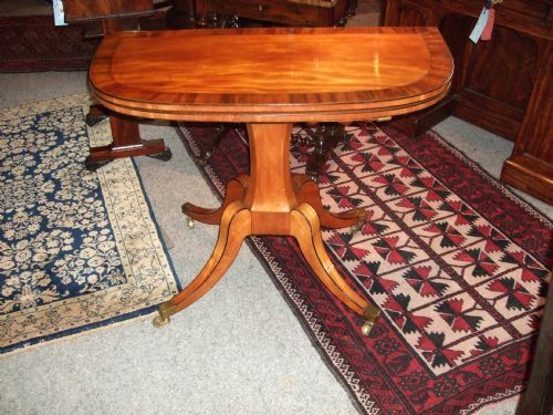 Biedermeier Satinwood & Inlaid Card Table with Kingwood Crossbanding C.1840