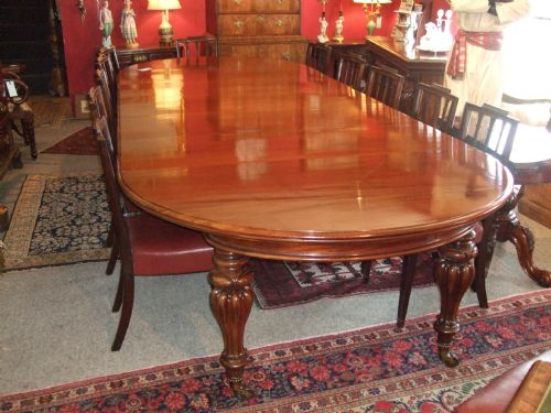 Superb Mahogany Extending Dining Table with Leaf Cabinet Sideboard C.1840