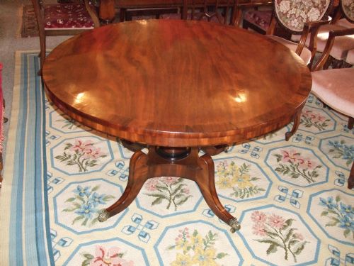 Regency Period Mahogany Centre/dining Table with Rosewood Banding C.1815