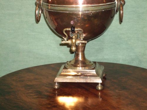GEORGE 3RD COPPER BELL METAL TEA URNSAMOVAR WITH ORIGINAL FITTINGS - ADDITIONAL PHOTO 1