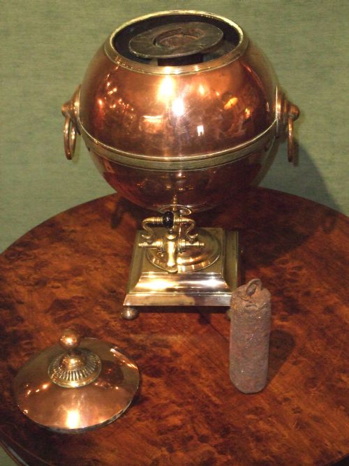 GEORGE 3RD COPPER BELL METAL TEA URNSAMOVAR WITH ORIGINAL FITTINGS - ADDITIONAL PHOTO 2