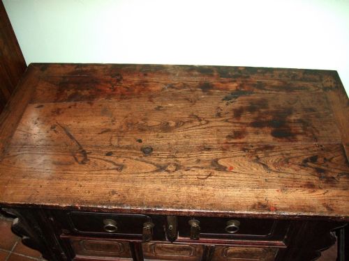 19THC CHINESE ELM SIDE CABINET - ADDITIONAL PHOTO 1