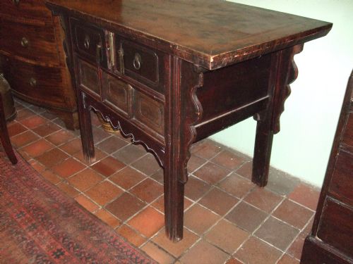 19THC CHINESE ELM SIDE CABINET - ADDITIONAL PHOTO 3
