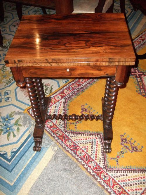 William Ivth Rosewood Games/work Table