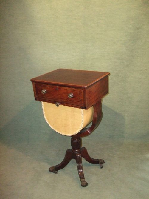 Regency Mahogany & Inlaid Work Table