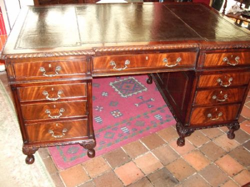 Mahogany Writing Desk with Maple & Co Locks C.1920