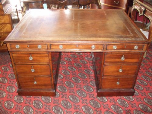 George 3rd Mahogany Partners Desk