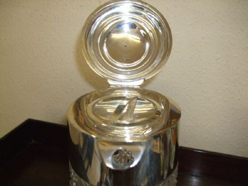 HOBNAIL CUT CRYSTAL SILVER MOUNTED CLARETJUG C1894 LONDON HALLMARKS - ADDITIONAL PHOTO 4