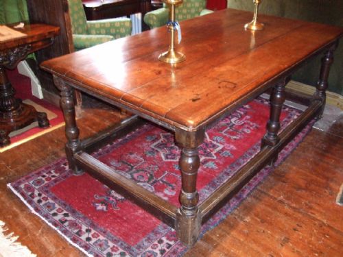 18thc Oak Refrectory Table Superb Colour & Proportions