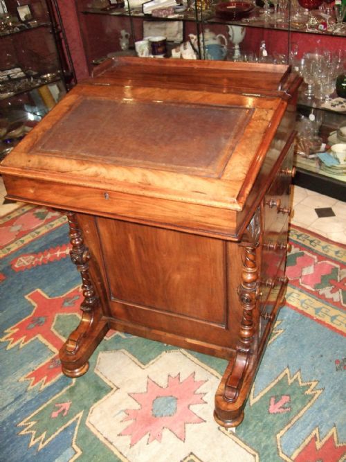 Victorian Walnut Davenport Desk