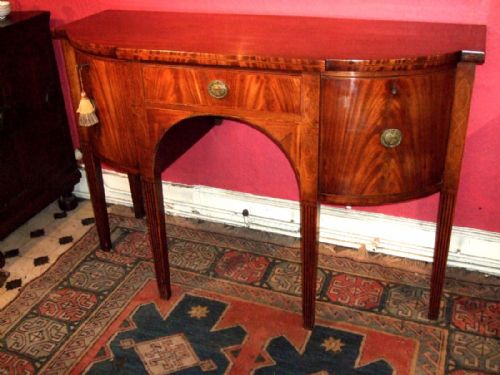 George 3rd Small Mahogany & Inlaid Sideboard