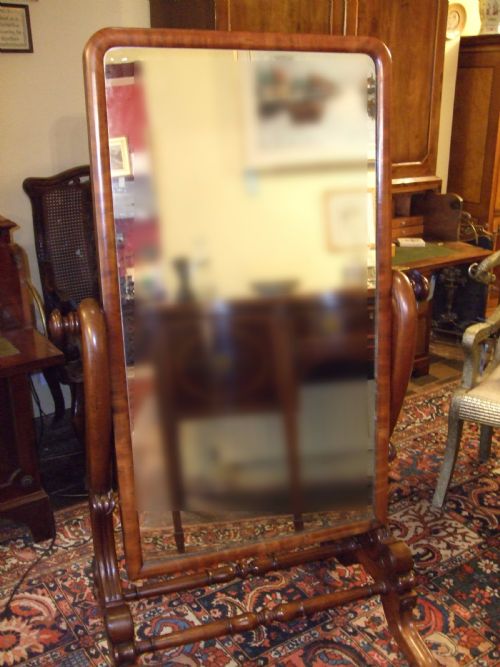 William Ivth Mahogany Cheval Mirror