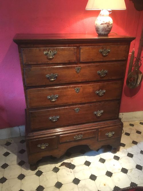 George 1st Oak Chest on Chest
provenance: Stanley W.davies Private Collection
