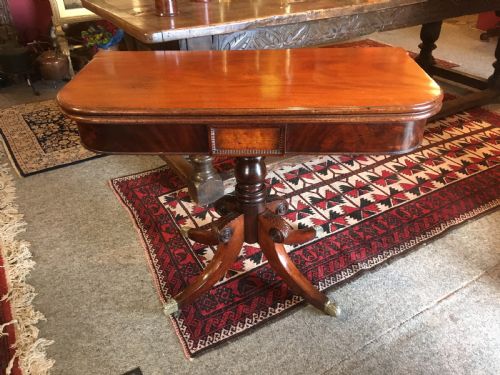 Regency Mahogany Fold Over Tea Table C.1820