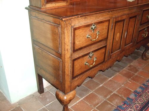 GEORGE 3RD OAK INLAID DRESSER - ADDITIONAL PHOTO 2