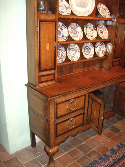 GEORGE 3RD OAK INLAID DRESSER - ADDITIONAL PHOTO 3