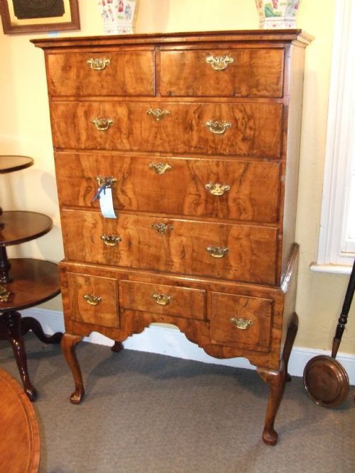 Queen Anne Period Walnut Chest on Stand C.1710