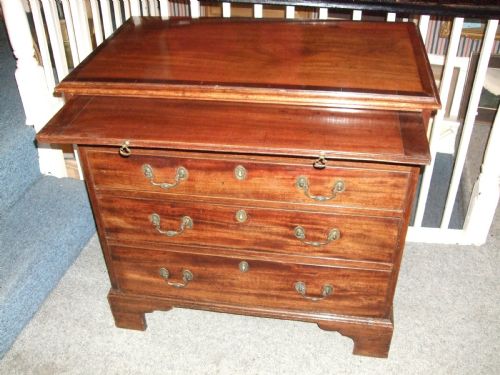 18thc Mahogany Chest with Brushing Slide